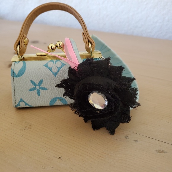 American Girl Designer Faux Pebble Leather Handbag & Headband Vintage Early 2000 - Picture 2 of 7